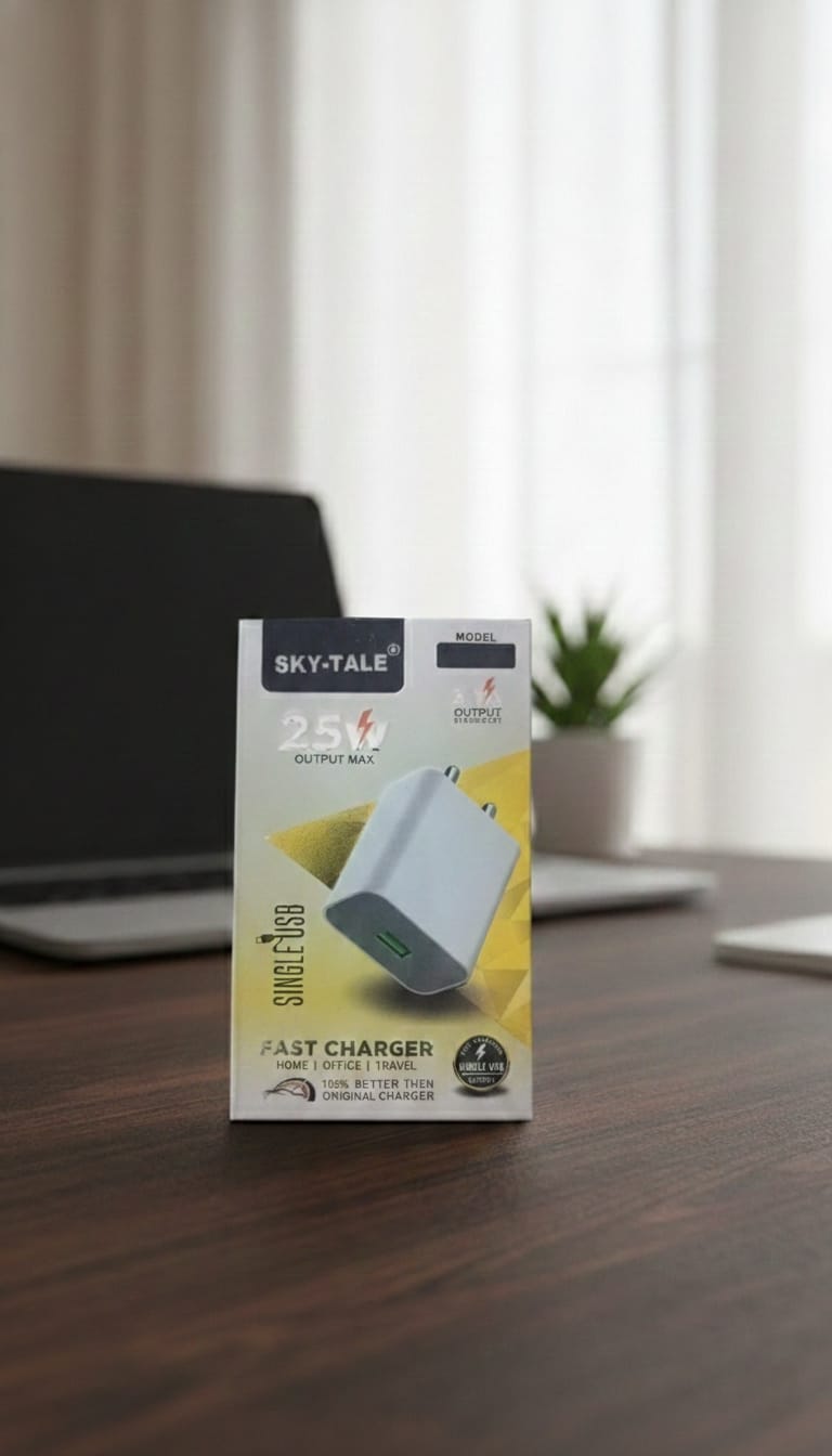 25W Super Fast USB-C Charger with Cable | Fast Charging Adapter for Android Smartphones