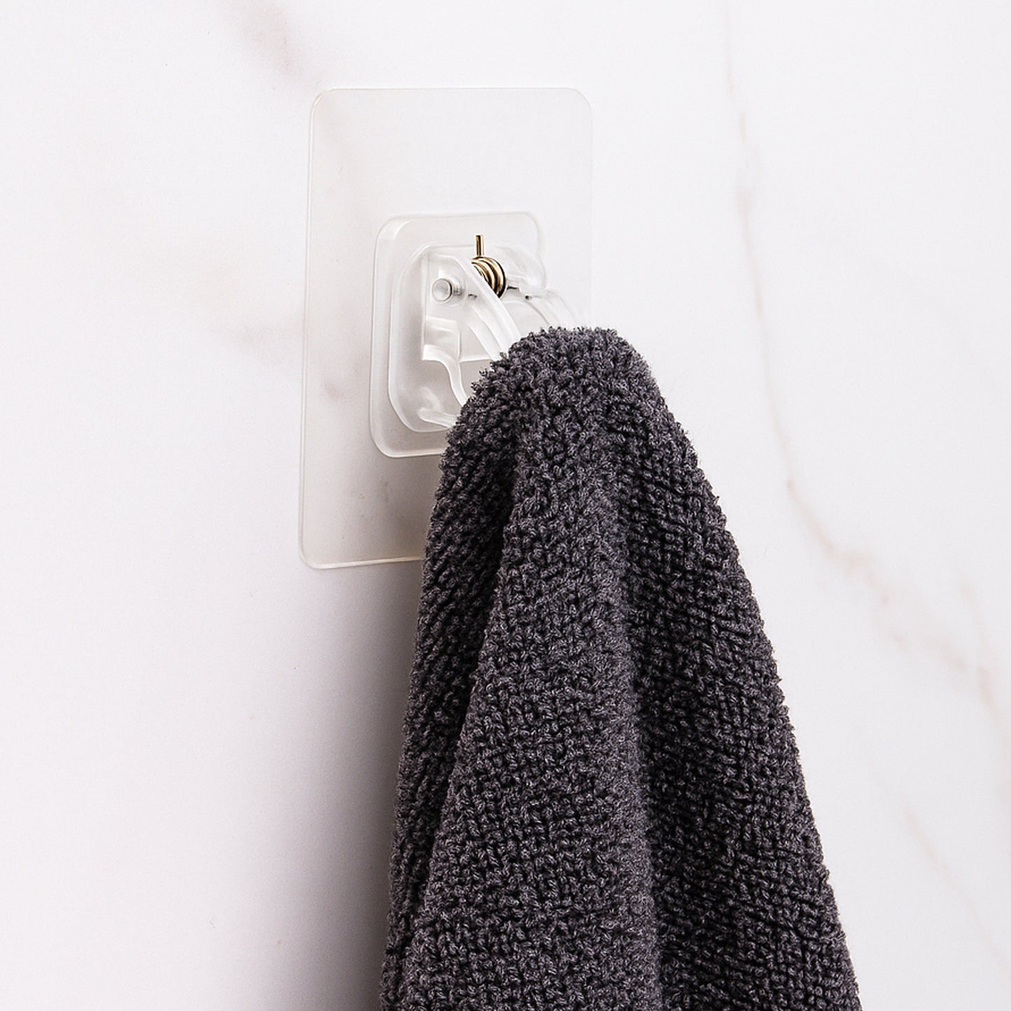 Self-adhesive Transparent Wall Hook Holder Clip (1 Pc)