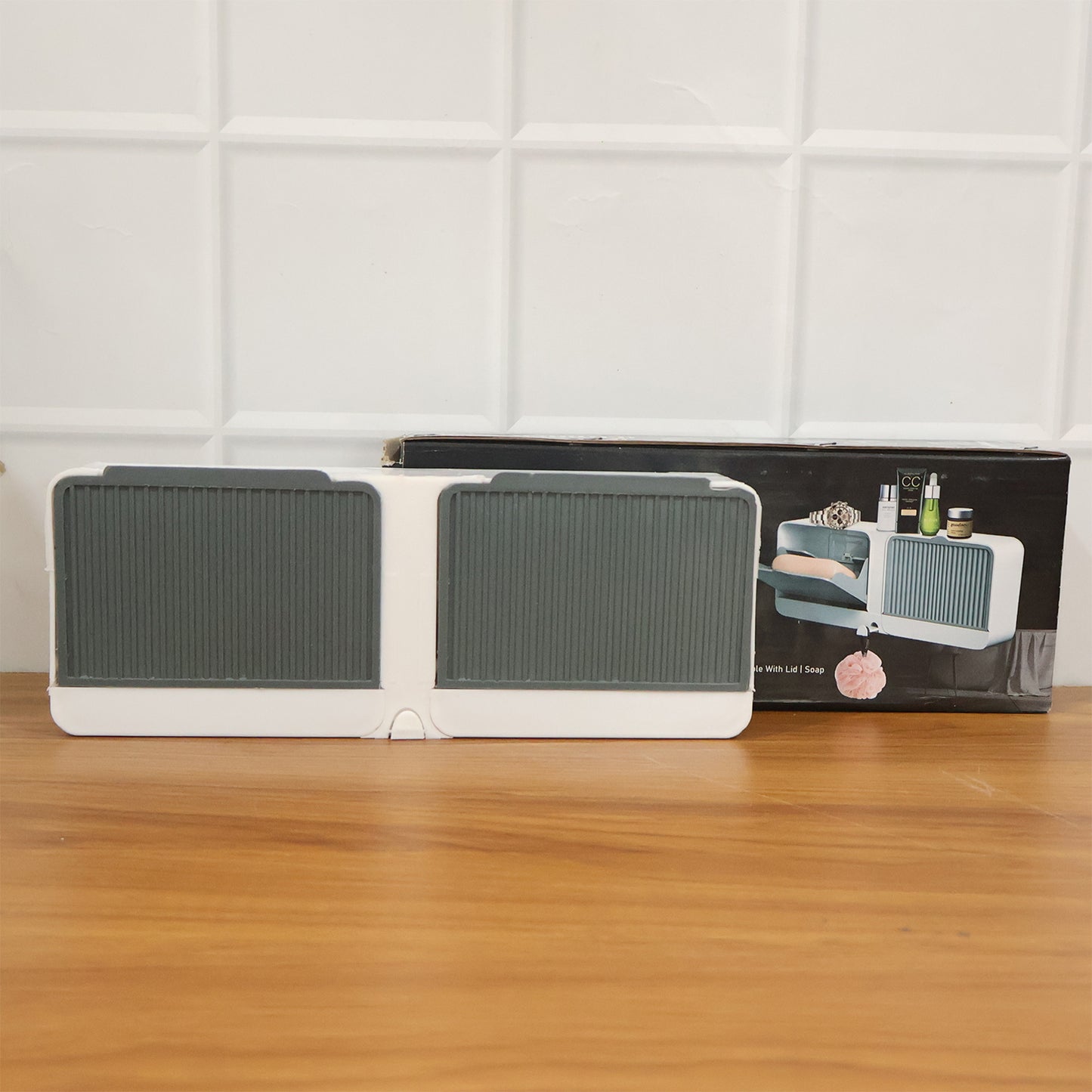 Wall Mounted 4-compartment Bathroom Storage Soap Holder