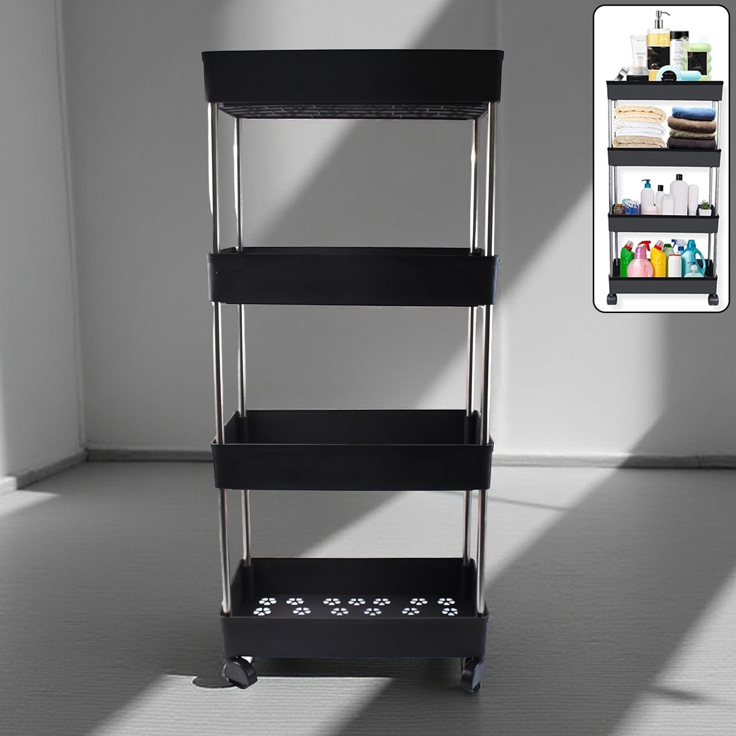 Movable Storage Rack Trolley