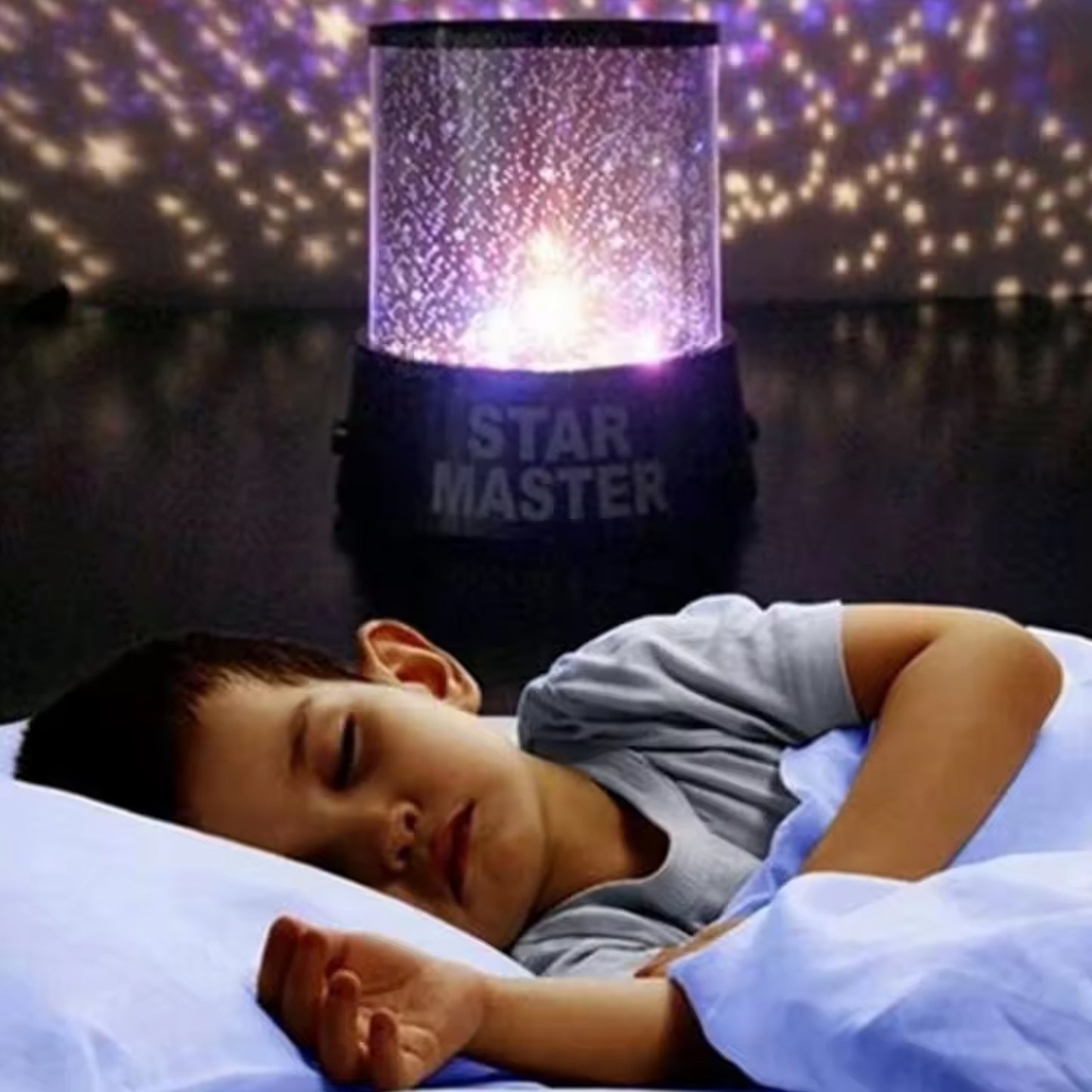 Led Projector Night Light Amazing Lamp 3 Battery Operated Lamps Rotation With The Music Function Master For Kids Bedroom Home Decoration Nightromantic Gift (Battery Not Included 1 Pc)