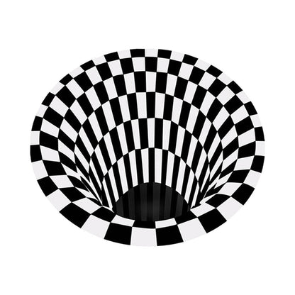 3d Space Round Carpet Floor Mat Non-woven Doormat (1 Pc  78 Cm)