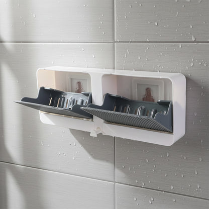 Wall Mounted 4-compartment Bathroom Storage  Soap Holder