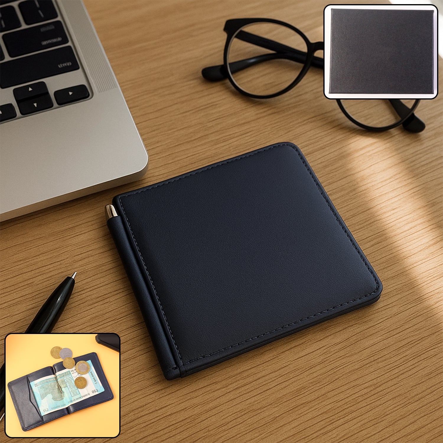 Premium Slim Bi-fold Wallet For Men With Gift Box Packing