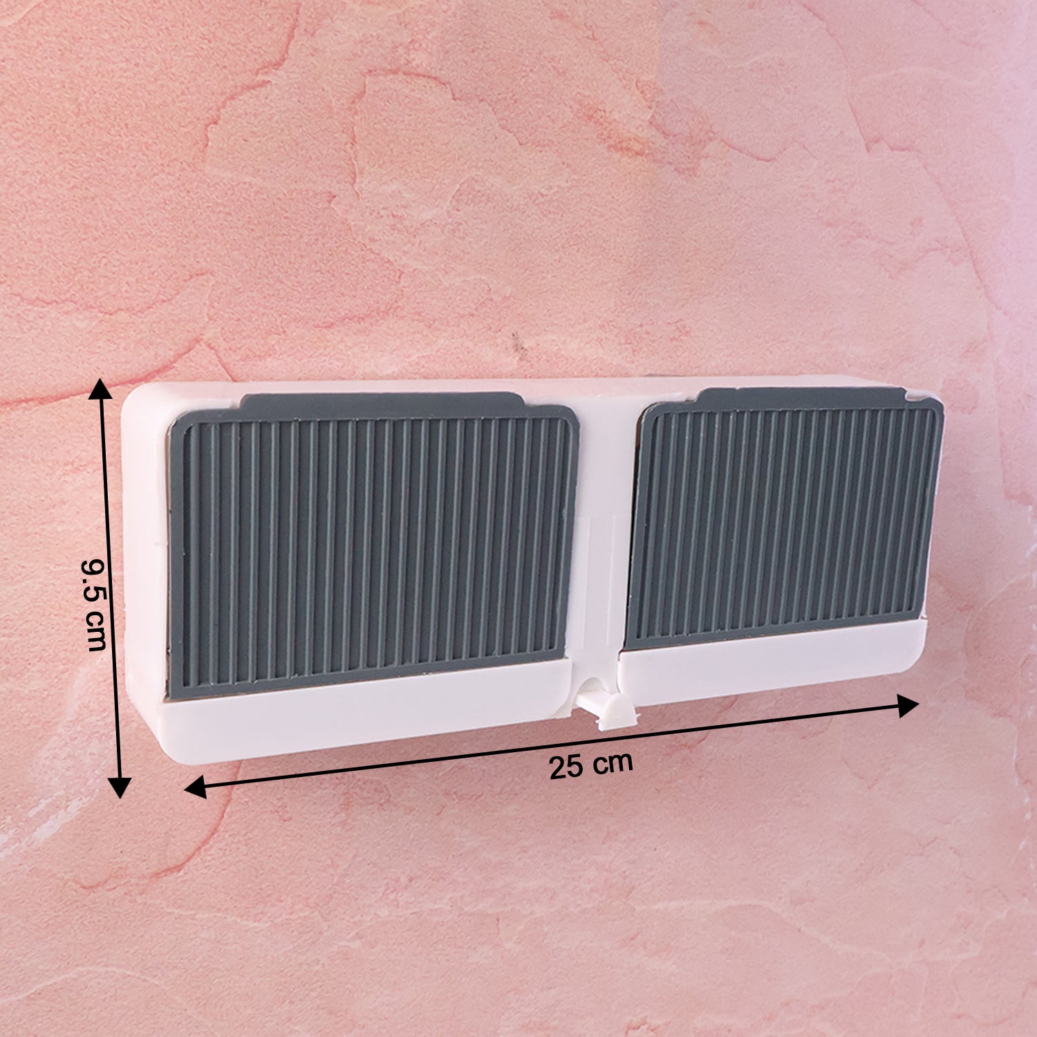 Wall Mounted 4-compartment Bathroom Storage  Soap Holder