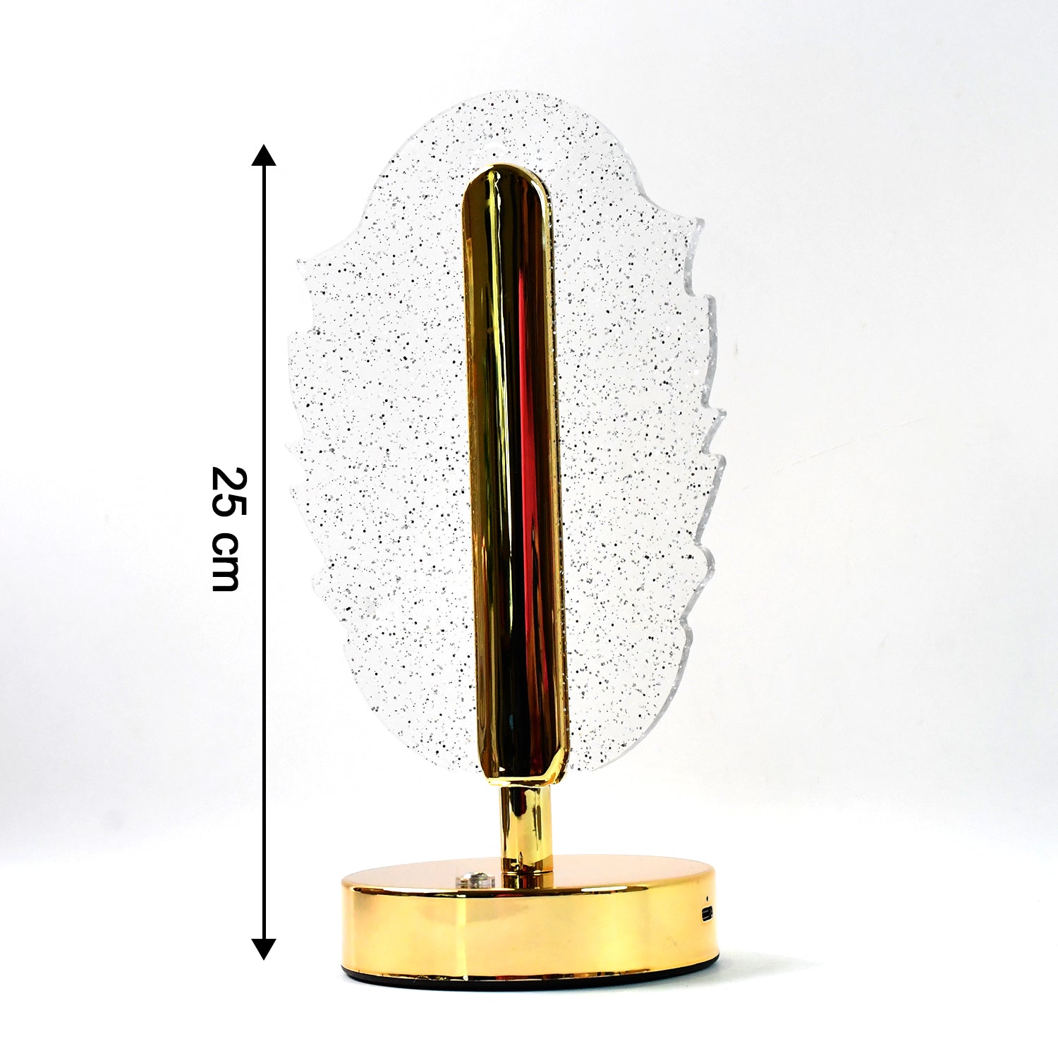 Elegant Feather Shape Crystal Table Lamp (1 Pc)