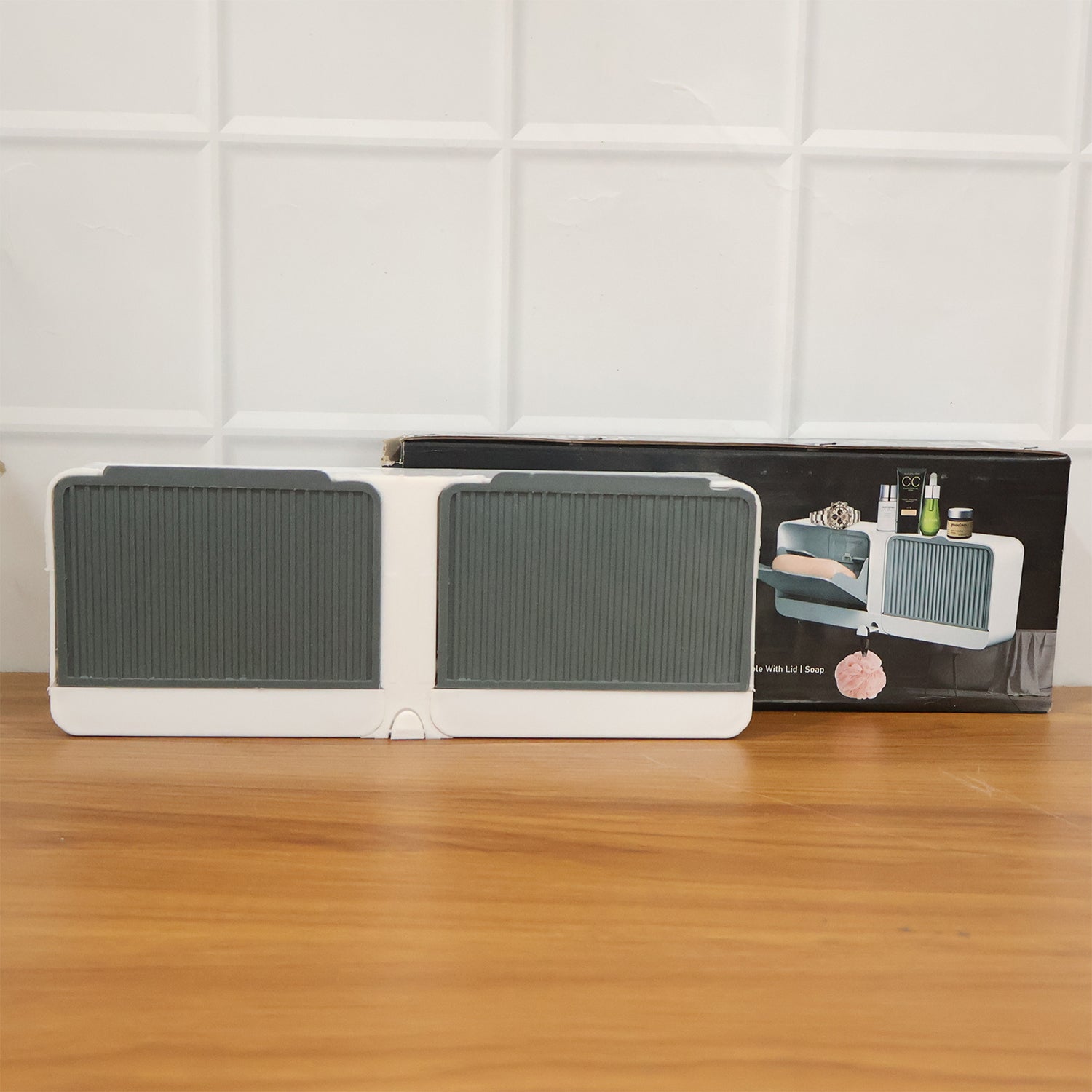 Wall Mounted 4-compartment Bathroom Storage  Soap Holder