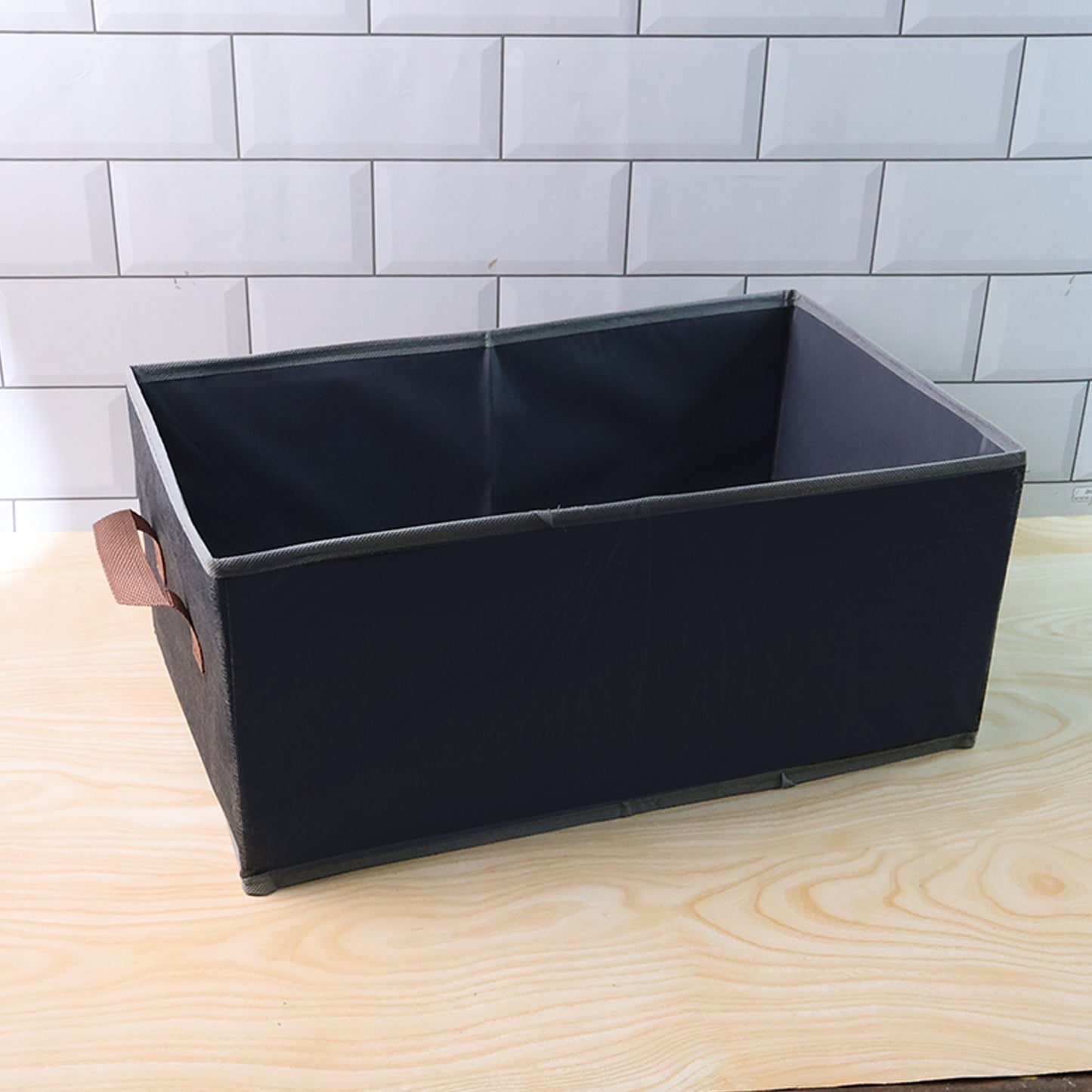 Foldable Rectangular Storage Box With Handle (46x28 Cm  1 Pc)