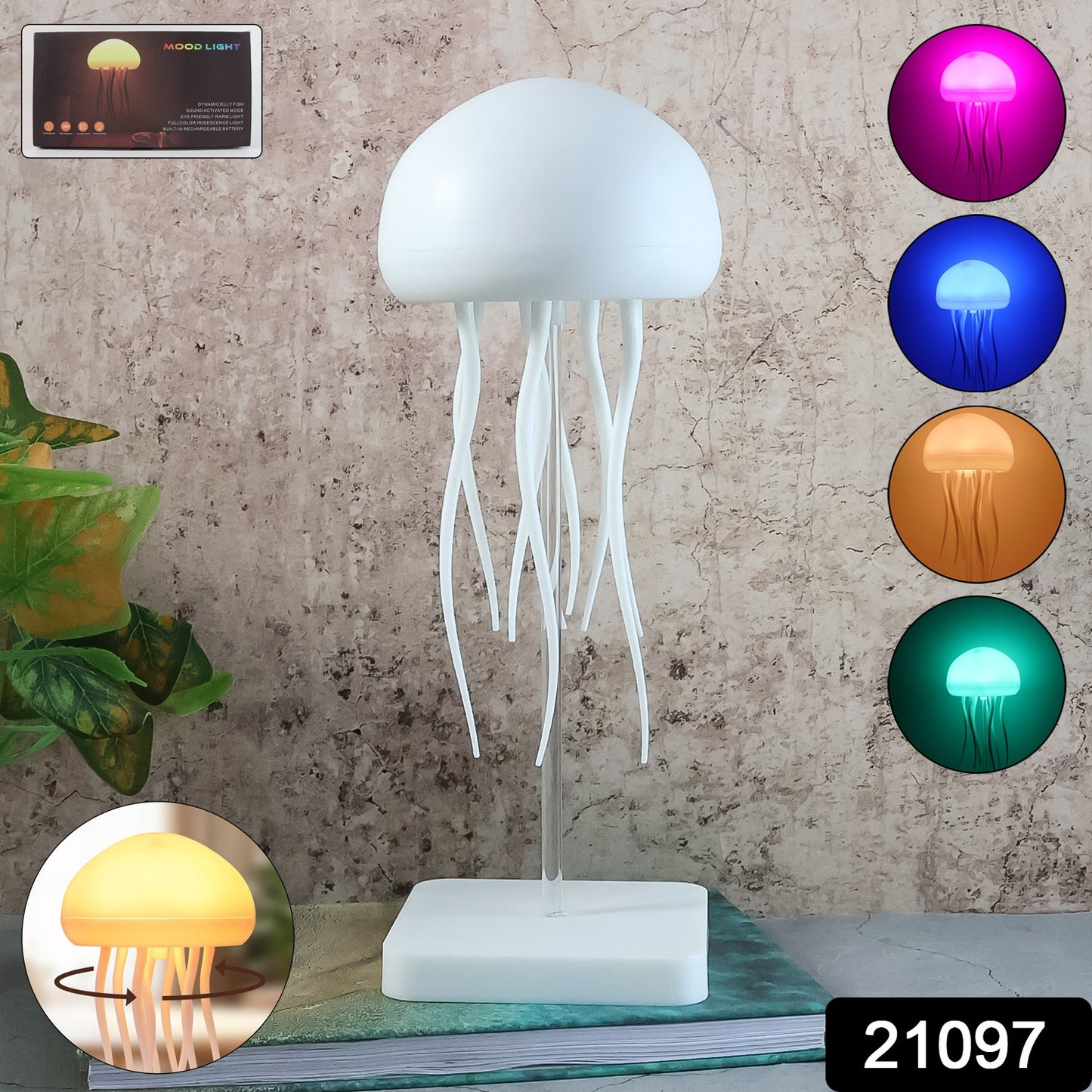 Jellyfish Shape Led Mood Light Lamp (1 Pc)