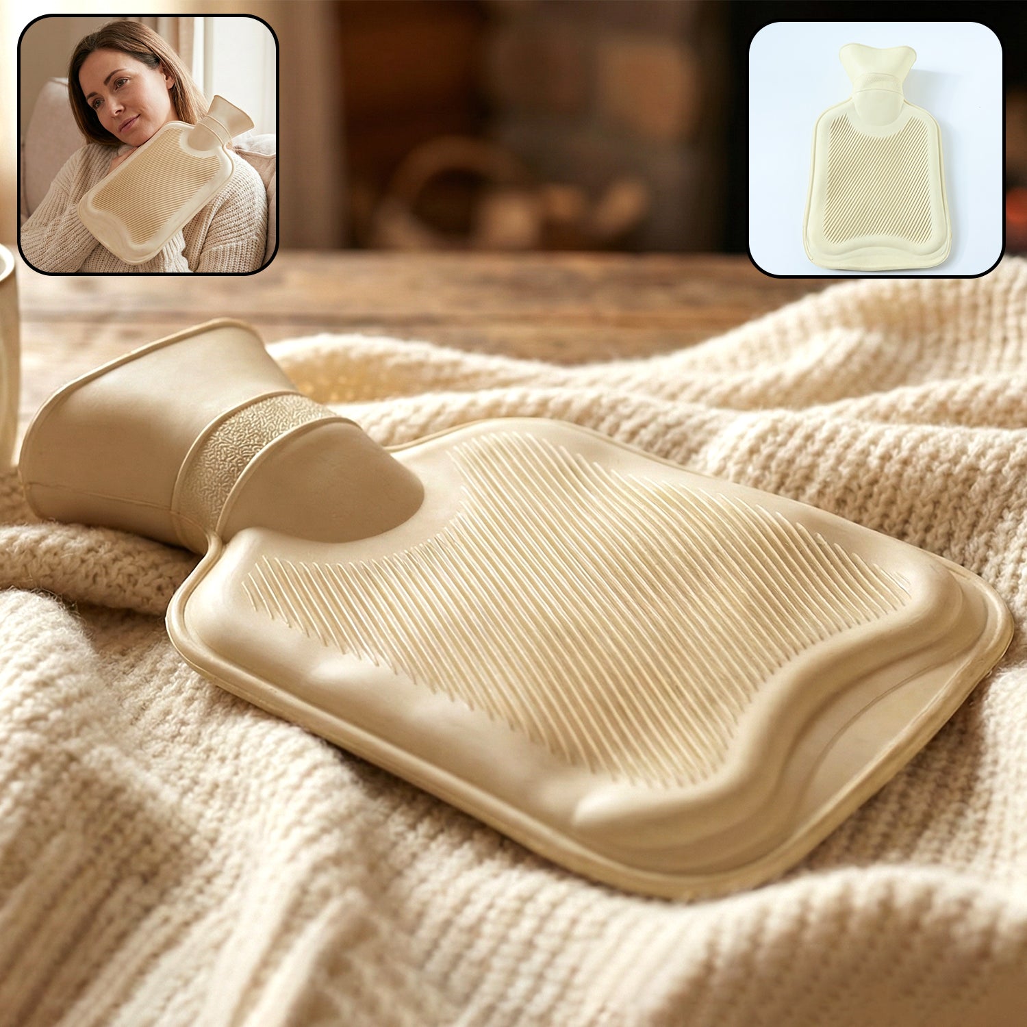 Reusable Hot Water Bag For Pain Relief  Warm Compress Therapy (1 Pc)