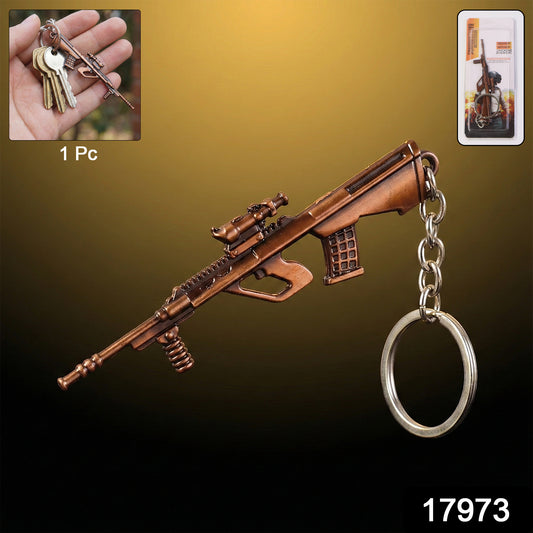 Metal Gun Shape Keychain (1 Pc)