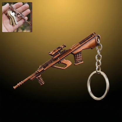 Metal Gun Shape Keychain (1 Pc)