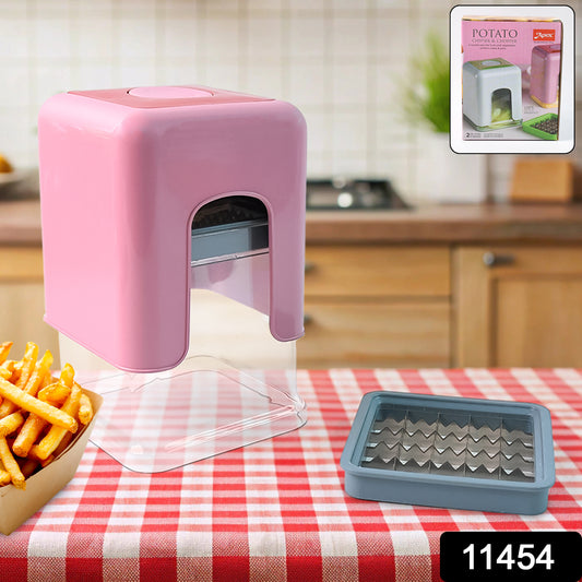 Apex Heavy Duty Potato Chipser  Vegetable Chopper With Dual Blade Set