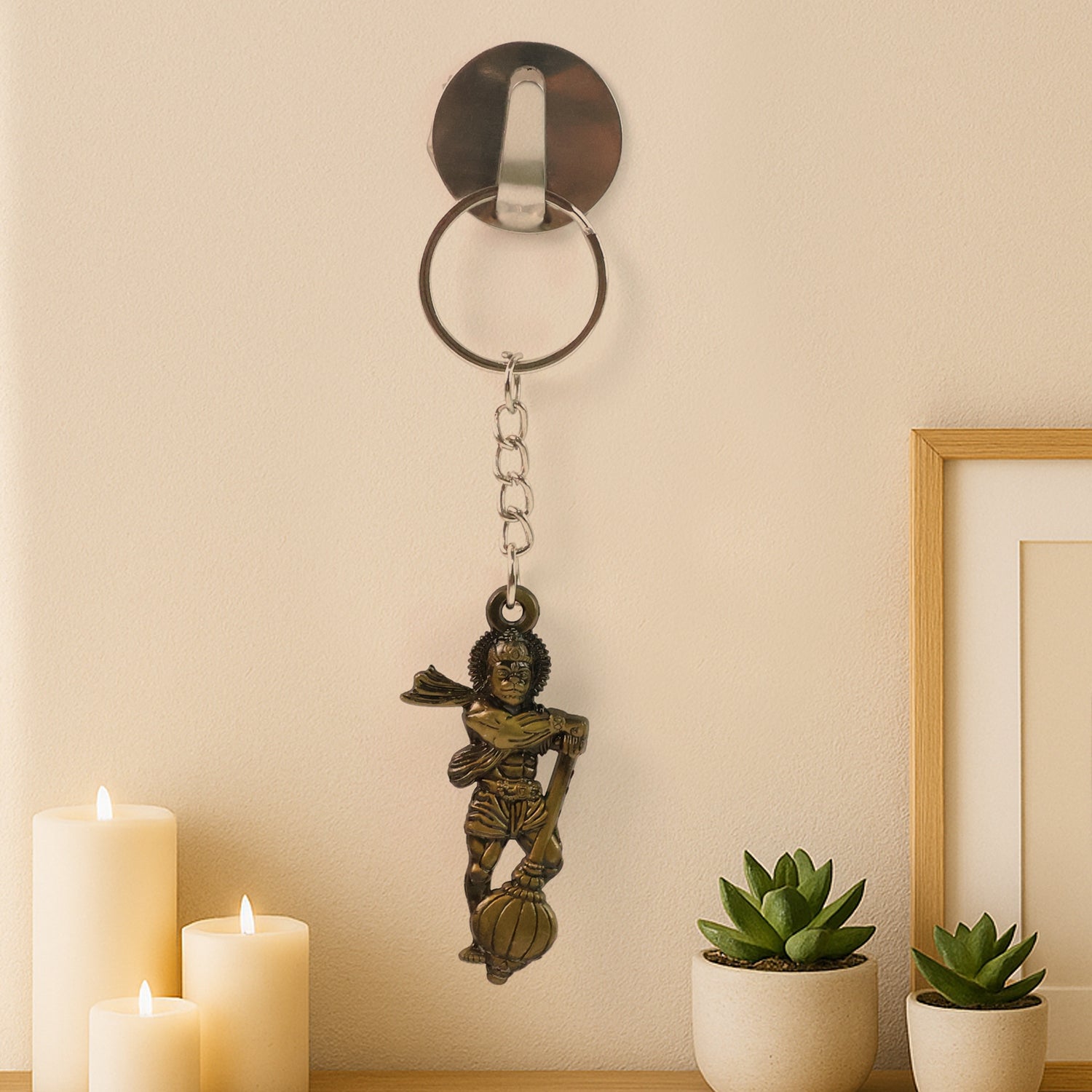 Elegant Lord Hanuman Metal Keychain (1 Pc)