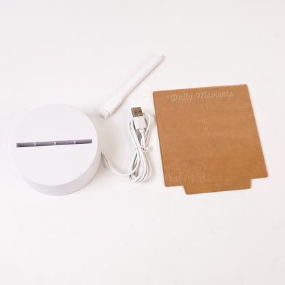 12939 Creative Visualization Lamp 3 Dacrylic Decorative Lamp For Creative Keeps Notes Drawing Table Lamp For Home Decor  Bedroom  Gift  Office Decoration  Erasable Board (Heart-shape  1 Pc)