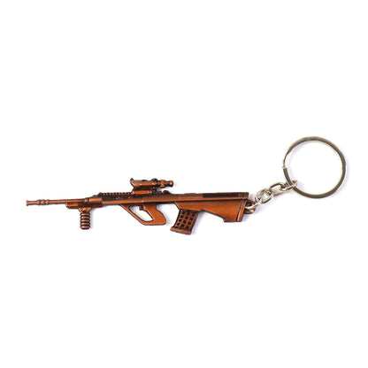 Metal Gun Shape Keychain (1 Pc)