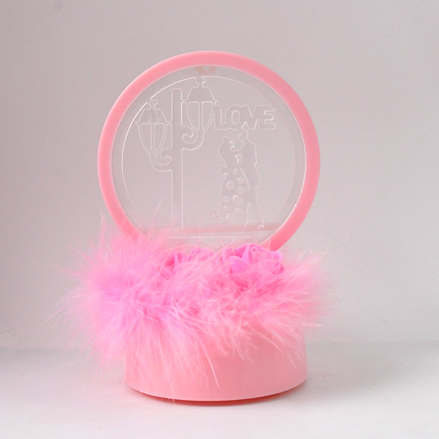 Romantic Round Love Couple Decorative Showpiece (1 Pc)