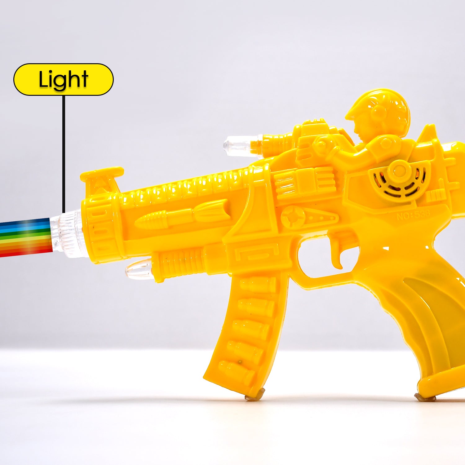 4412 Concept Musical Transparent Glow Gear Gun With Rainbow Light ( 1 Pcs )