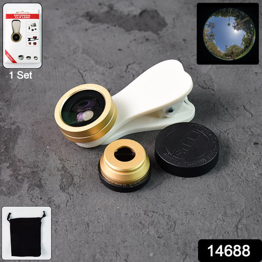Universal Clip-on Mobile Camera Lens Kit (1 Set)