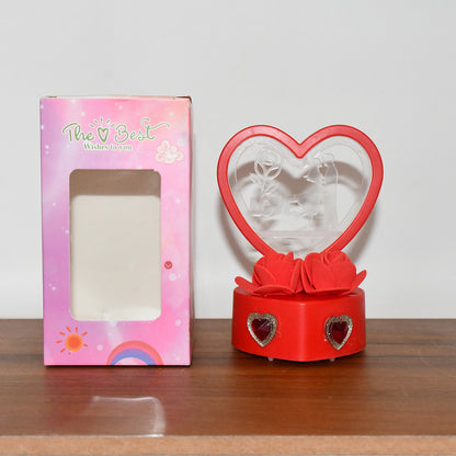 Heart-shaped Love Couple Decorative Showpiece (1 Pc)
