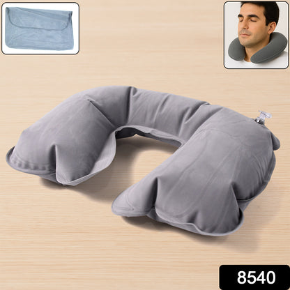 8540 Inflatable  Foldable Pillow U Shape Air Cushion Travel Pillow Travel Business Trip Neck Pillow For Long Trips Ideal For Men  Women Portable And Perfect For Backpacking Car Camping And Even Airplane Travel