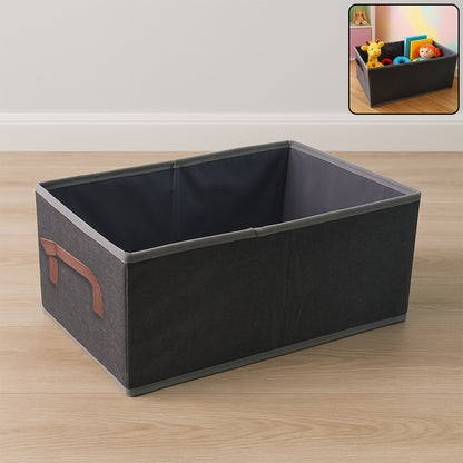 Foldable Rectangular Storage Box With Handle (46x28 Cm  1 Pc)