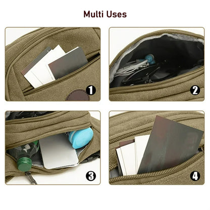 Stylish Canvas Waist Bag For Men  Women (1 Pc)