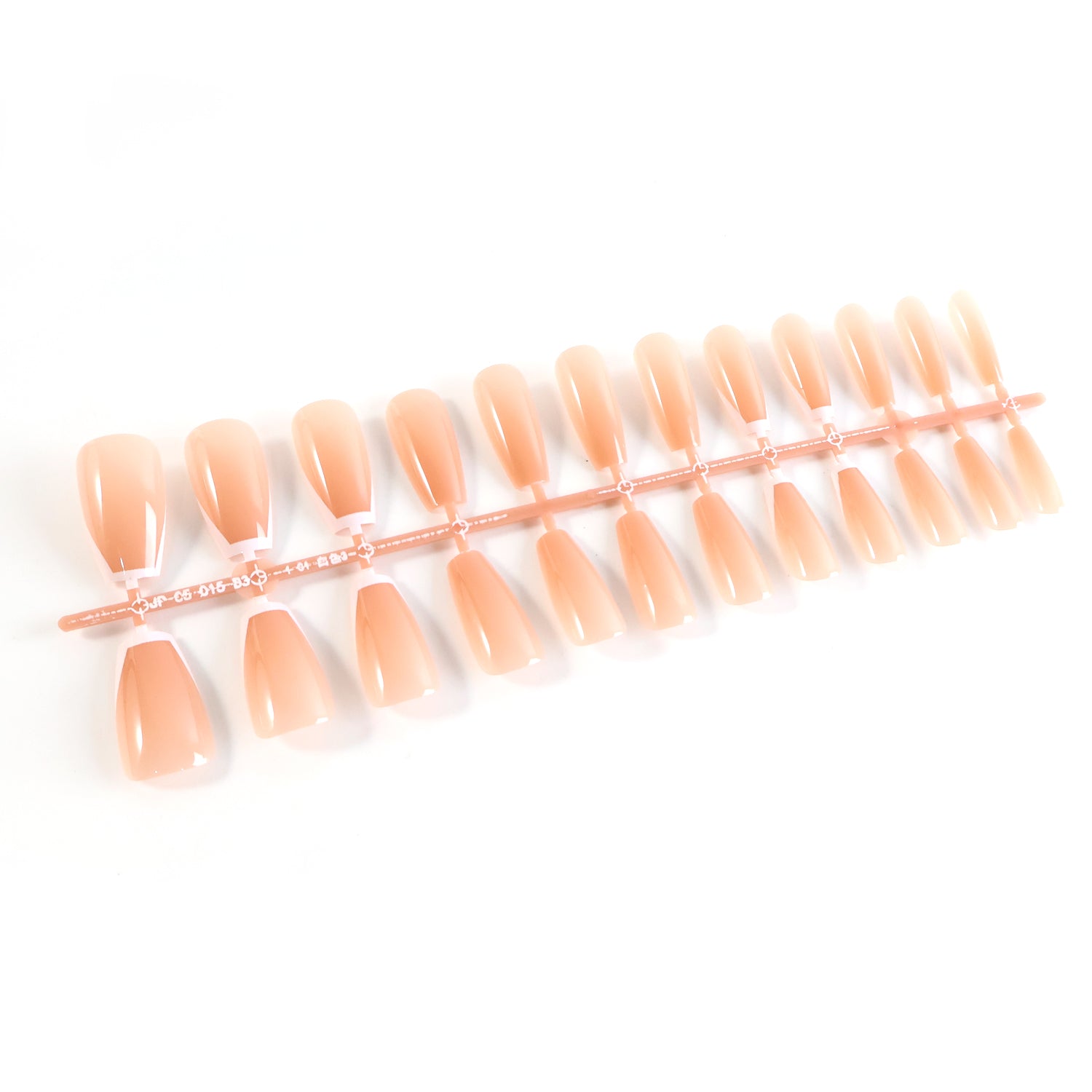 Elegant Nude Glossy Artificial Nail Tips Fake Nails (24 Pc Set)