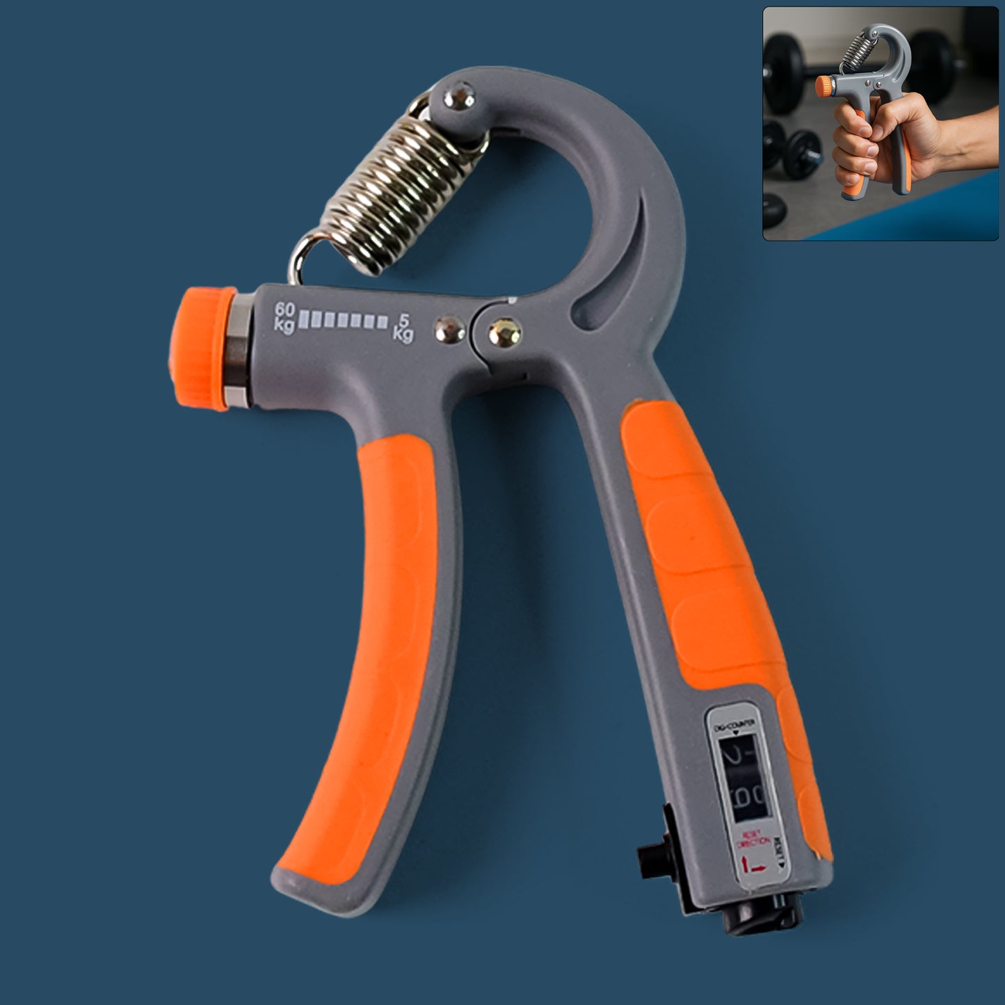 Adjustable Hand Grip Strengthener With Counter (1 Pc)
