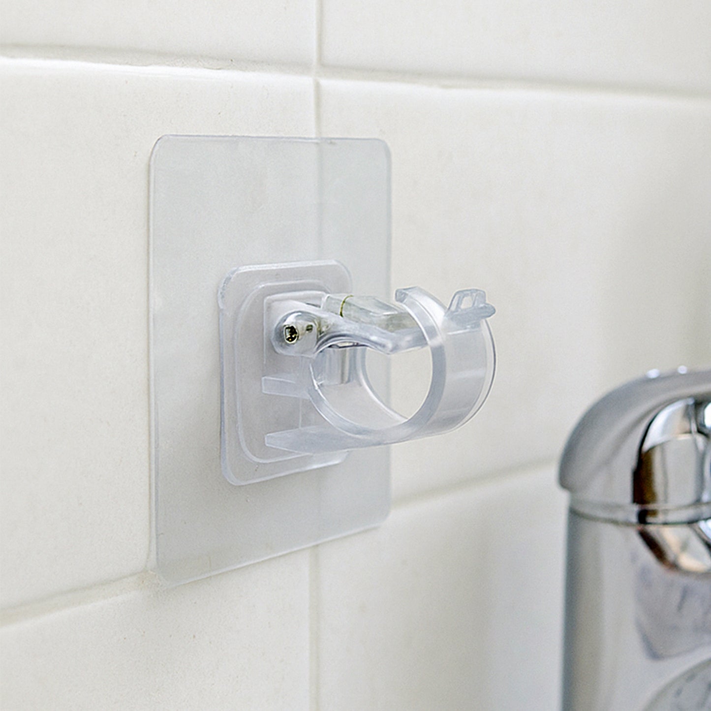 Self-adhesive Transparent Wall Hook Holder Clip (1 Pc)