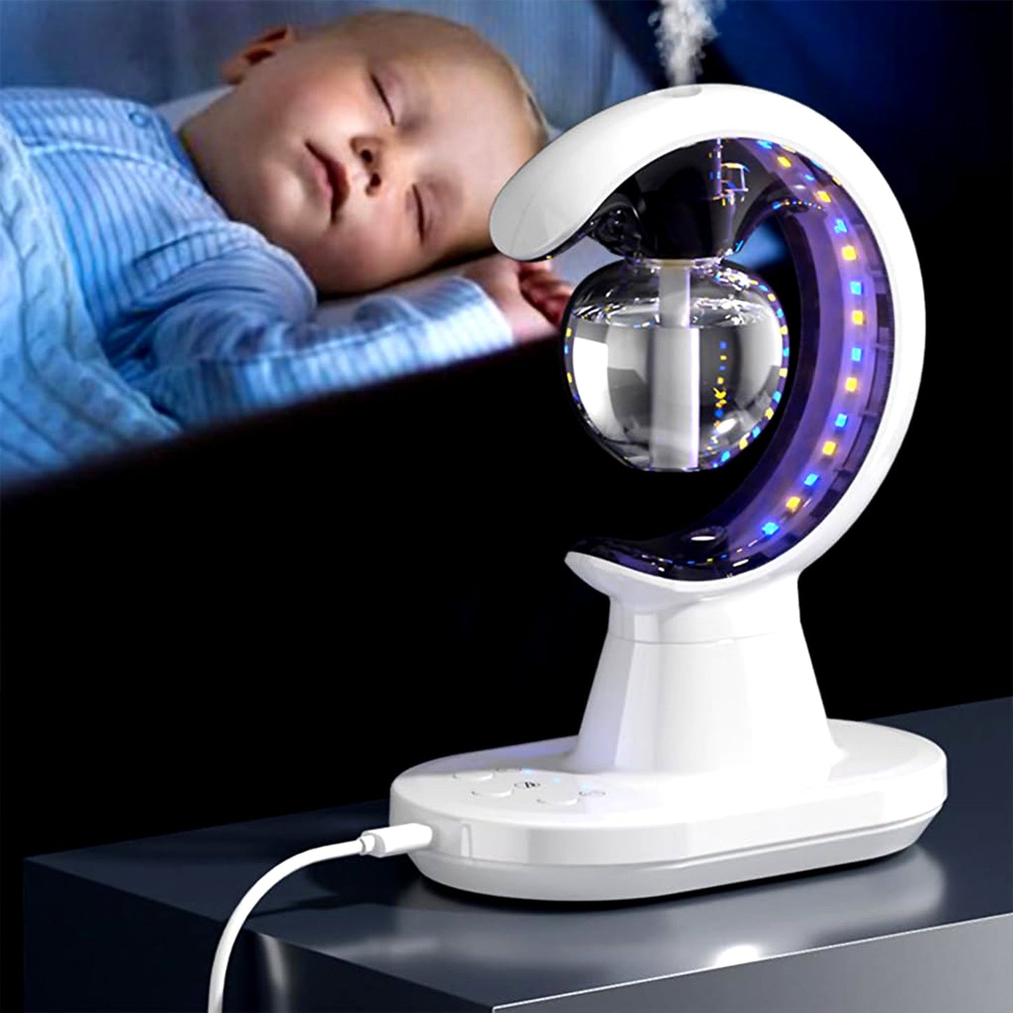 3-in-1 Led Lamp With Humidifier And Mosquito Repellent (1 Pc)