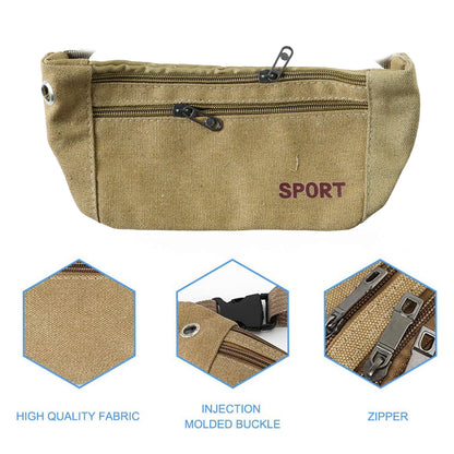 Multipurpose Canvas Waist Pouch Sling Bag (1 Pc)