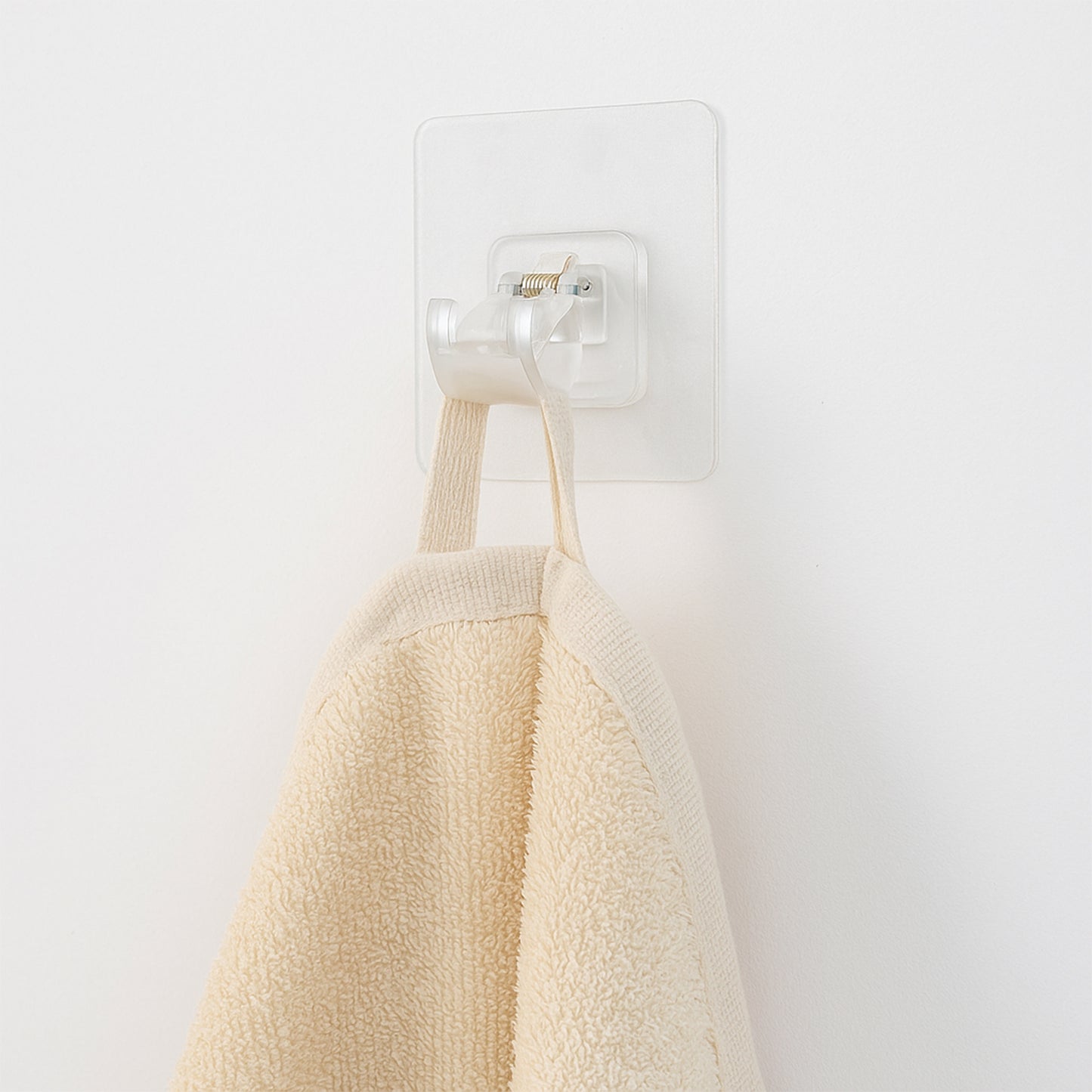 Self-adhesive Transparent Wall Hook Holder Clip (1 Pc)