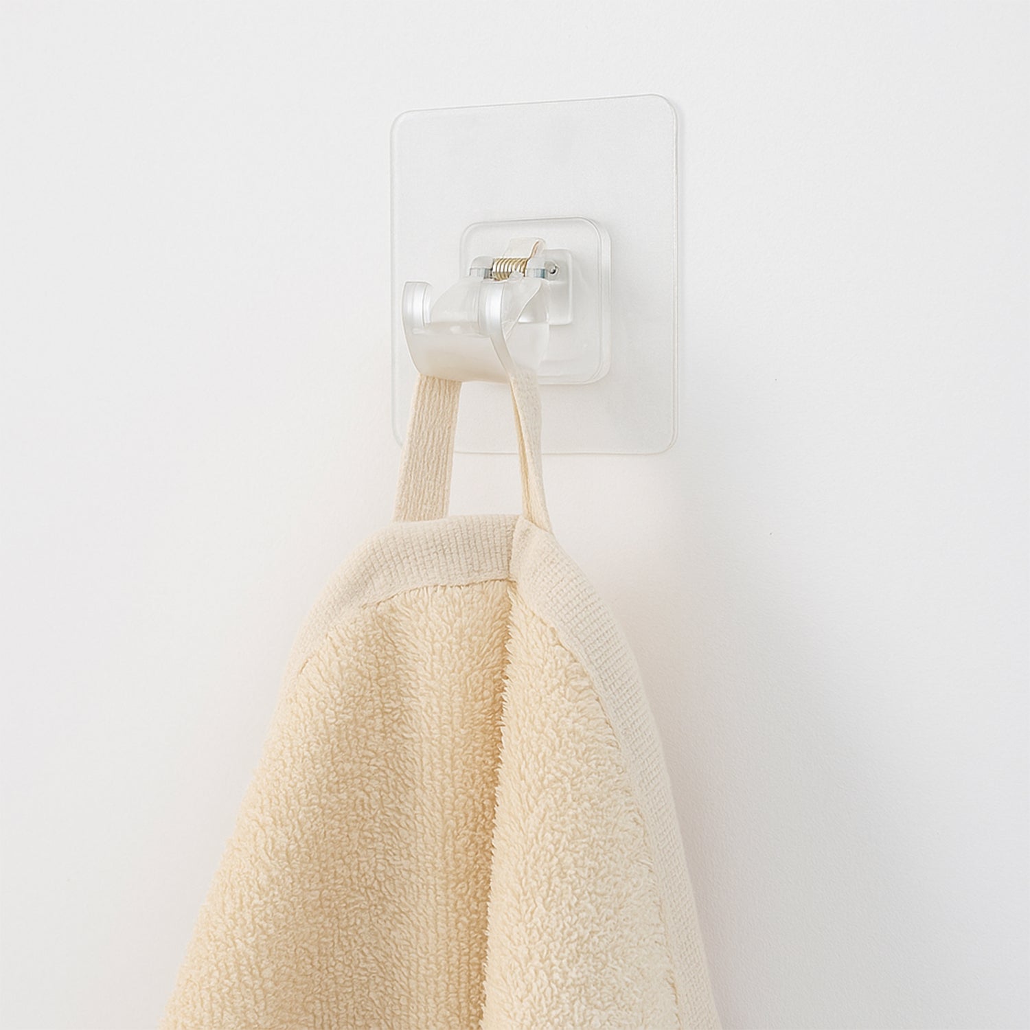 Self-adhesive Transparent Wall Hook Holder Clip (1 Pc)